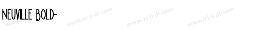 Neuville Bold字体转换